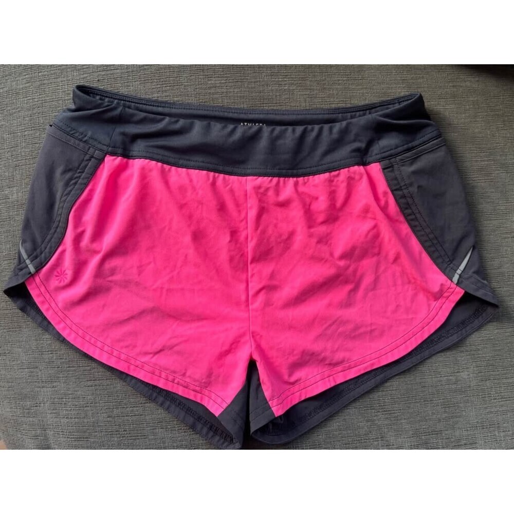 Athleta Girl Speedwork Running Shorts Pink Grey Girls XXL 16 Youth